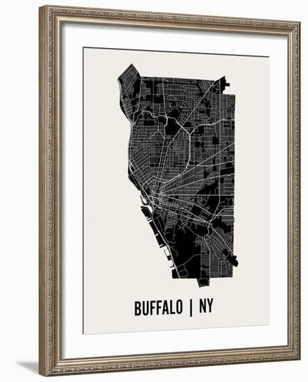 Buffalo-Mr City Printing-Framed Art Print