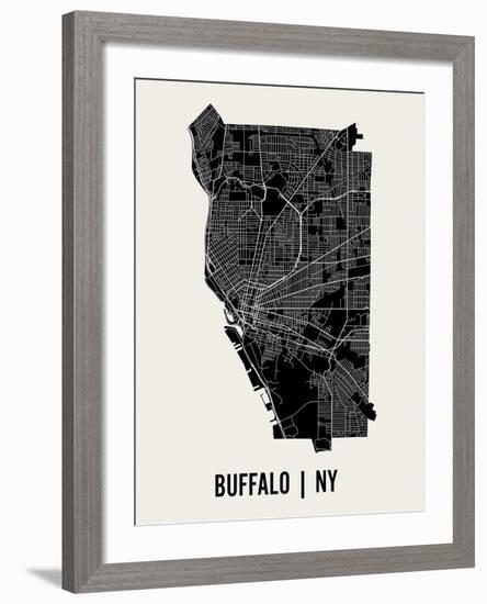 Buffalo-Mr City Printing-Framed Art Print