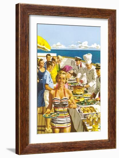 Buffet on the Cruise Ship-null-Framed Art Print