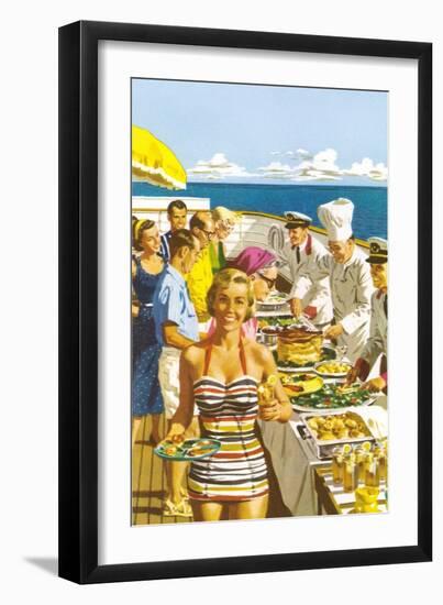 Buffet on the Cruise Ship-null-Framed Art Print