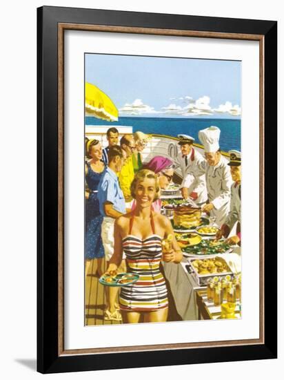 Buffet on the Cruise Ship-null-Framed Art Print