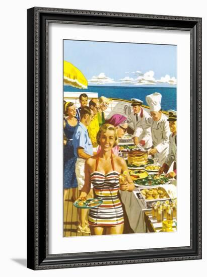 Buffet on the Cruise Ship-null-Framed Art Print