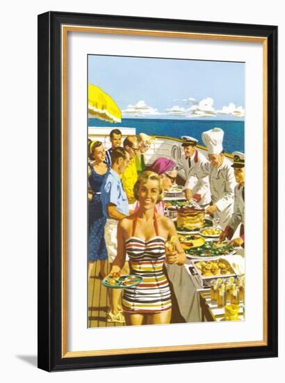 Buffet on the Cruise Ship-null-Framed Art Print