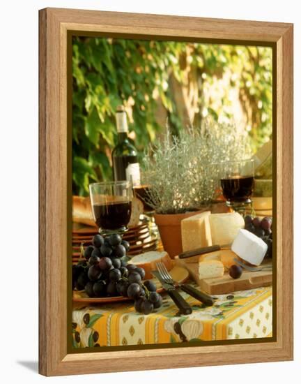 Buffet with Cheese and Grapes-Roland Krieg-Framed Premier Image Canvas