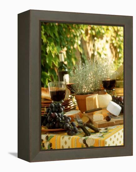 Buffet with Cheese and Grapes-Roland Krieg-Framed Premier Image Canvas