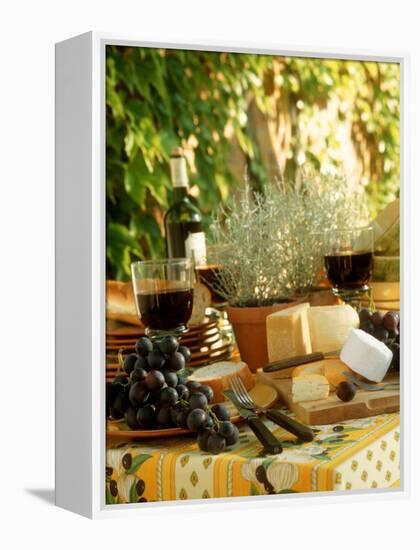 Buffet with Cheese and Grapes-Roland Krieg-Framed Premier Image Canvas