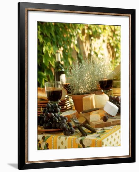 Buffet with Cheese and Grapes-Roland Krieg-Framed Photographic Print