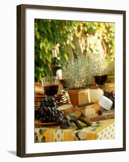 Buffet with Cheese and Grapes-Roland Krieg-Framed Photographic Print