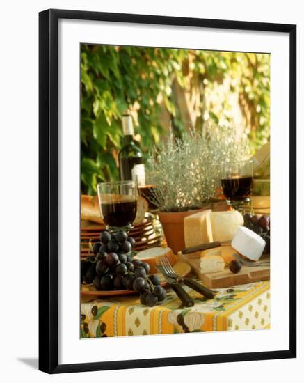 Buffet with Cheese and Grapes-Roland Krieg-Framed Photographic Print