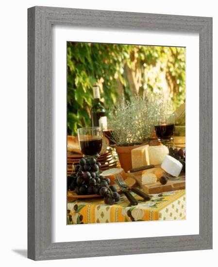 Buffet with Cheese and Grapes-Roland Krieg-Framed Photographic Print