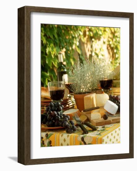 Buffet with Cheese and Grapes-Roland Krieg-Framed Photographic Print