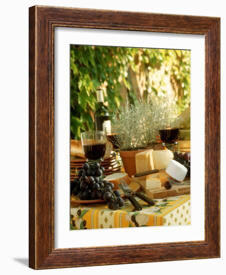 Buffet with Cheese and Grapes-Roland Krieg-Framed Photographic Print