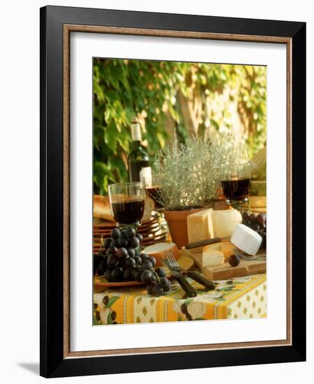 Buffet with Cheese and Grapes-Roland Krieg-Framed Photographic Print