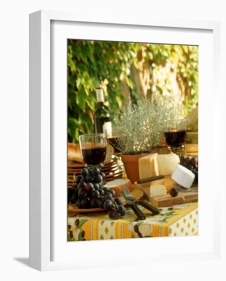 Buffet with Cheese and Grapes-Roland Krieg-Framed Photographic Print