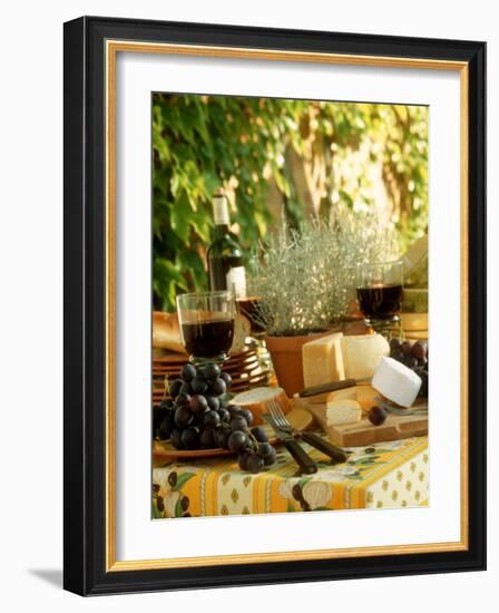 Buffet with Cheese and Grapes-Roland Krieg-Framed Photographic Print