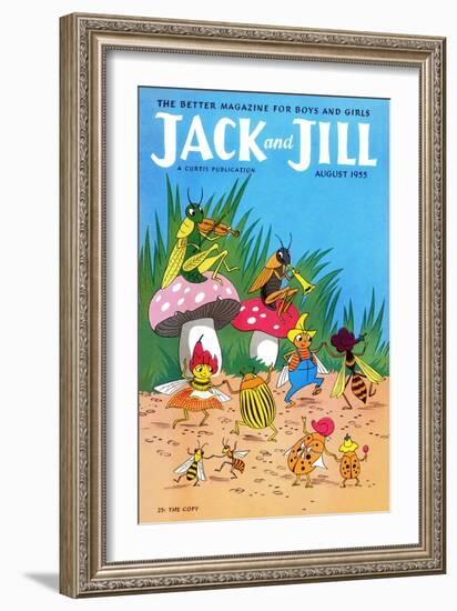 Bug Dance - Jack and Jill, August 1955-Wilmer Wickham-Framed Giclee Print