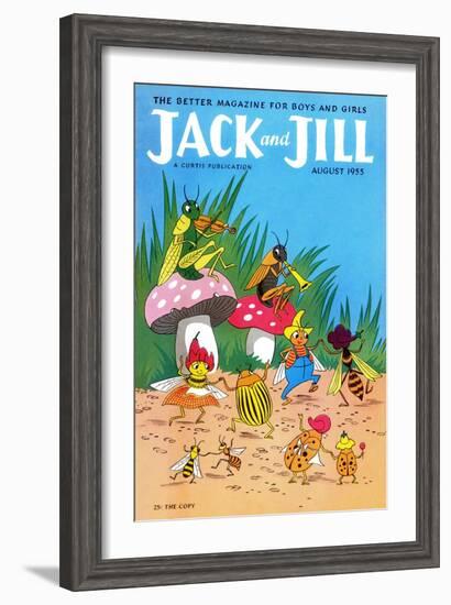 Bug Dance - Jack and Jill, August 1955-Wilmer Wickham-Framed Giclee Print