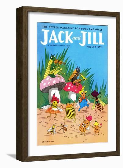 Bug Dance - Jack and Jill, August 1955-Wilmer Wickham-Framed Giclee Print