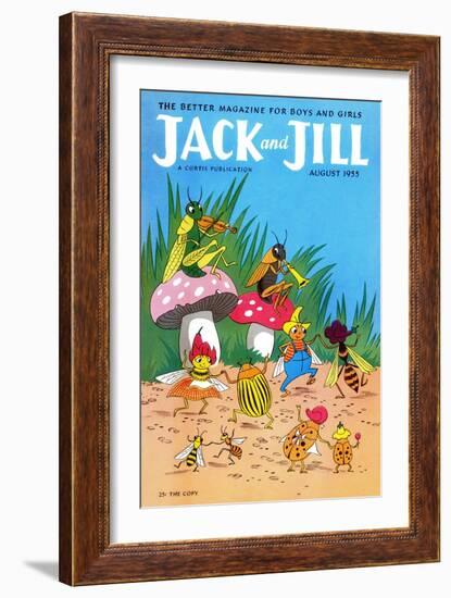 Bug Dance - Jack and Jill, August 1955-Wilmer Wickham-Framed Giclee Print