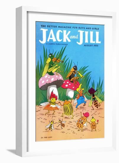 Bug Dance - Jack and Jill, August 1955-Wilmer Wickham-Framed Giclee Print