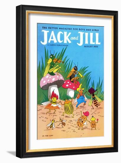 Bug Dance - Jack and Jill, August 1955-Wilmer Wickham-Framed Giclee Print