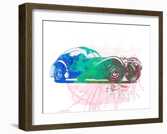 Bugatti Atlantic Watercolor 1-NaxArt-Framed Art Print