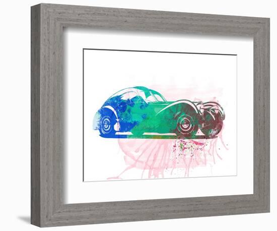 Bugatti Atlantic Watercolor 1-NaxArt-Framed Art Print