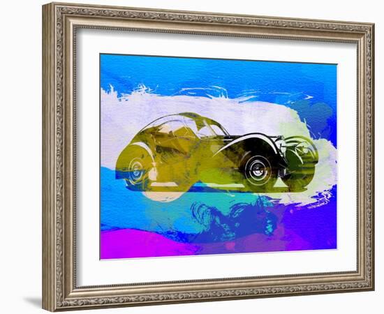 Bugatti Atlantic Watercolor 2-NaxArt-Framed Art Print