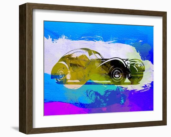 Bugatti Atlantic Watercolor 2-NaxArt-Framed Art Print