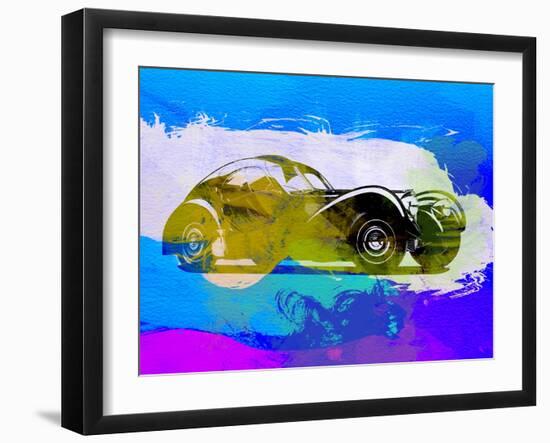 Bugatti Atlantic Watercolor 2-NaxArt-Framed Art Print