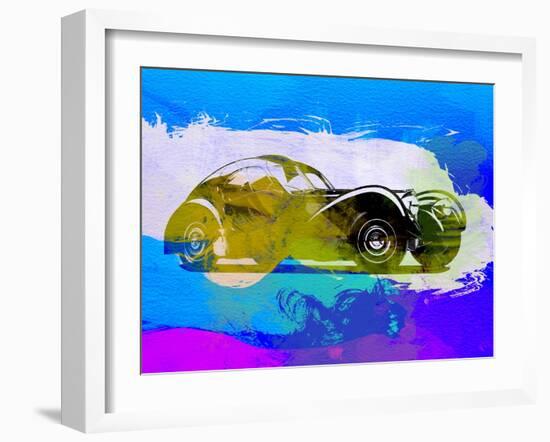 Bugatti Atlantic Watercolor 2-NaxArt-Framed Art Print