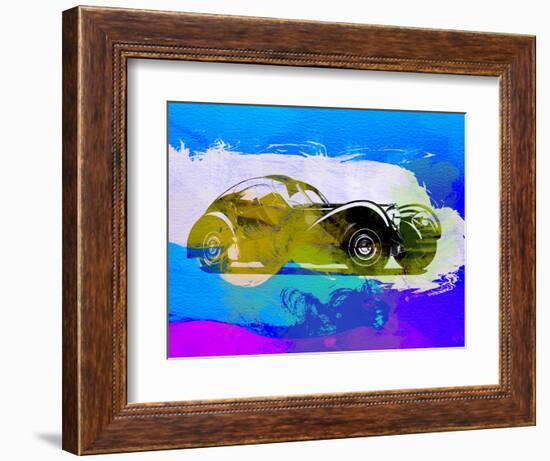 Bugatti Atlantic Watercolor 2-NaxArt-Framed Art Print