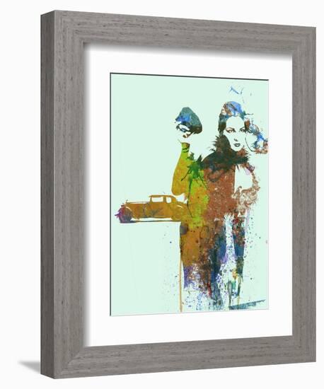 Bugatti Girl-NaxArt-Framed Art Print