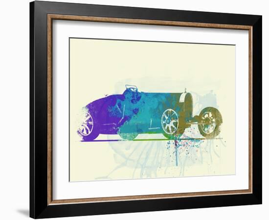 Bugatti Type 35 R Watercolor-NaxArt-Framed Art Print