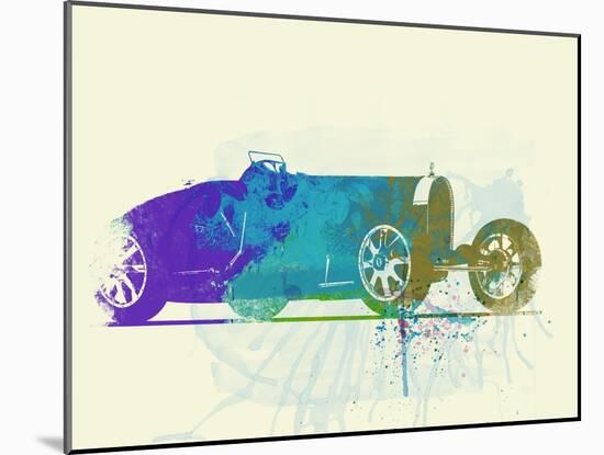 Bugatti Type 35 R Watercolor-NaxArt-Mounted Art Print