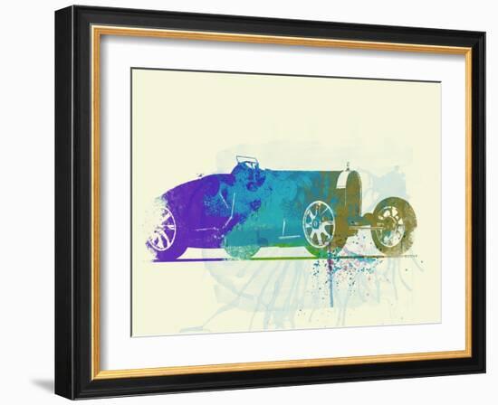 Bugatti Type 35 R Watercolor-NaxArt-Framed Art Print