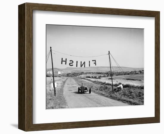 Bugatti Type 51 competing in the Bugatti Owners Club Lewes Speed Trials, Sussex, 1937-Bill Brunell-Framed Premium Photographic Print