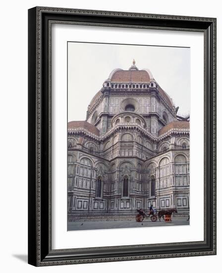 Buggy in Front of the Duomo, Florence, UNESCO World Heritage Site, Tuscany, Italy, Europe-James Gritz-Framed Photographic Print