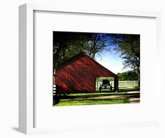 Buggy in the Red Barn-Jody Miller-Framed Photographic Print