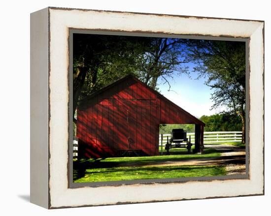 Buggy in the Red Barn-Jody Miller-Framed Premier Image Canvas