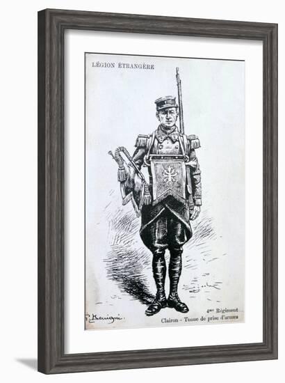 Bugler, 4th Regiment of the French Foreign Legion, 20th Century-null-Framed Giclee Print