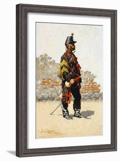 Bugler of the Cavalry, 1889-Frederic Sackrider Remington-Framed Giclee Print