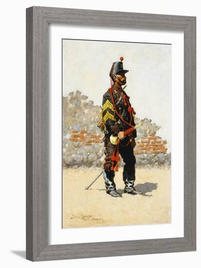 Bugler of the Cavalry, 1889-Frederic Sackrider Remington-Framed Giclee Print