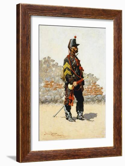 Bugler of the Cavalry, 1889-Frederic Sackrider Remington-Framed Giclee Print