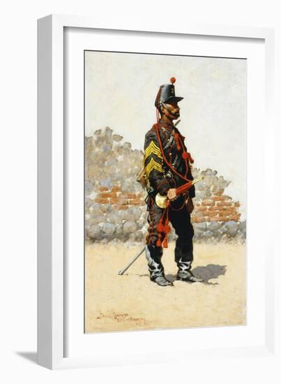 Bugler of the Cavalry, 1889-Frederic Sackrider Remington-Framed Giclee Print