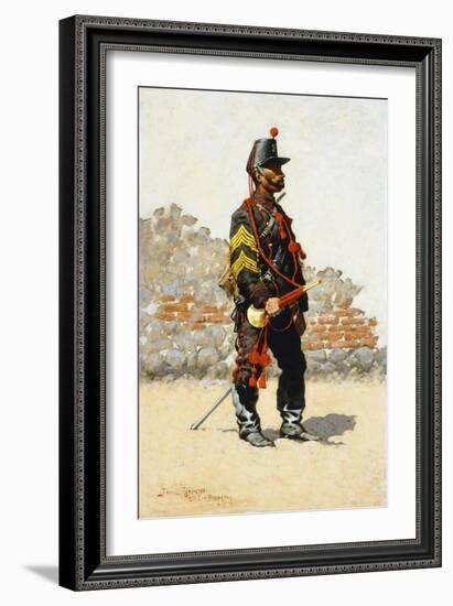 Bugler of the Cavalry, 1889-Frederic Sackrider Remington-Framed Giclee Print