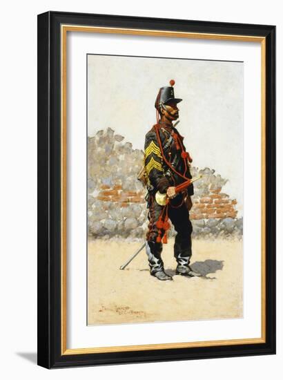 Bugler of the Cavalry, 1889-Frederic Sackrider Remington-Framed Giclee Print