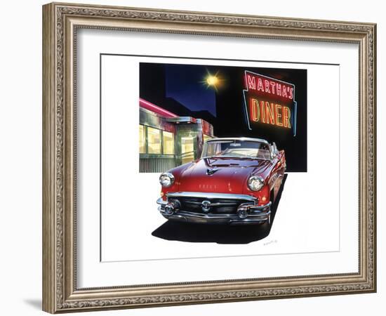 Buick '56 at Martha's Diner-Graham Reynold-Framed Art Print