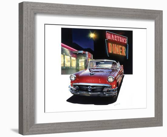 Buick '56 at Martha's Diner-Graham Reynold-Framed Art Print