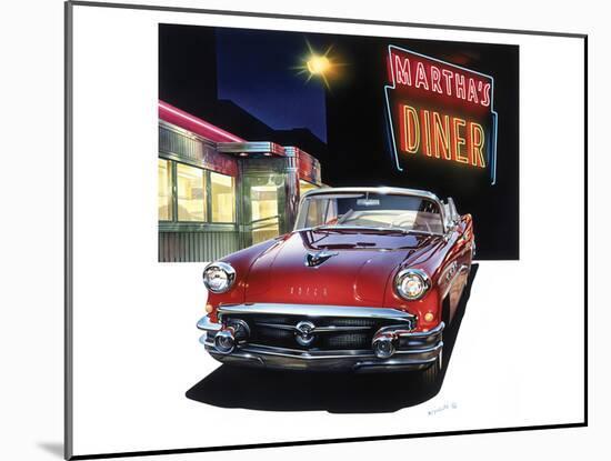 Buick '56 at Martha's Diner-Graham Reynold-Mounted Art Print